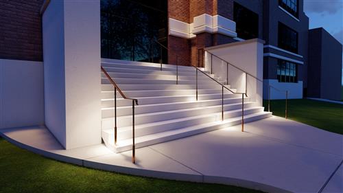 HS Front Stairs With Lighting